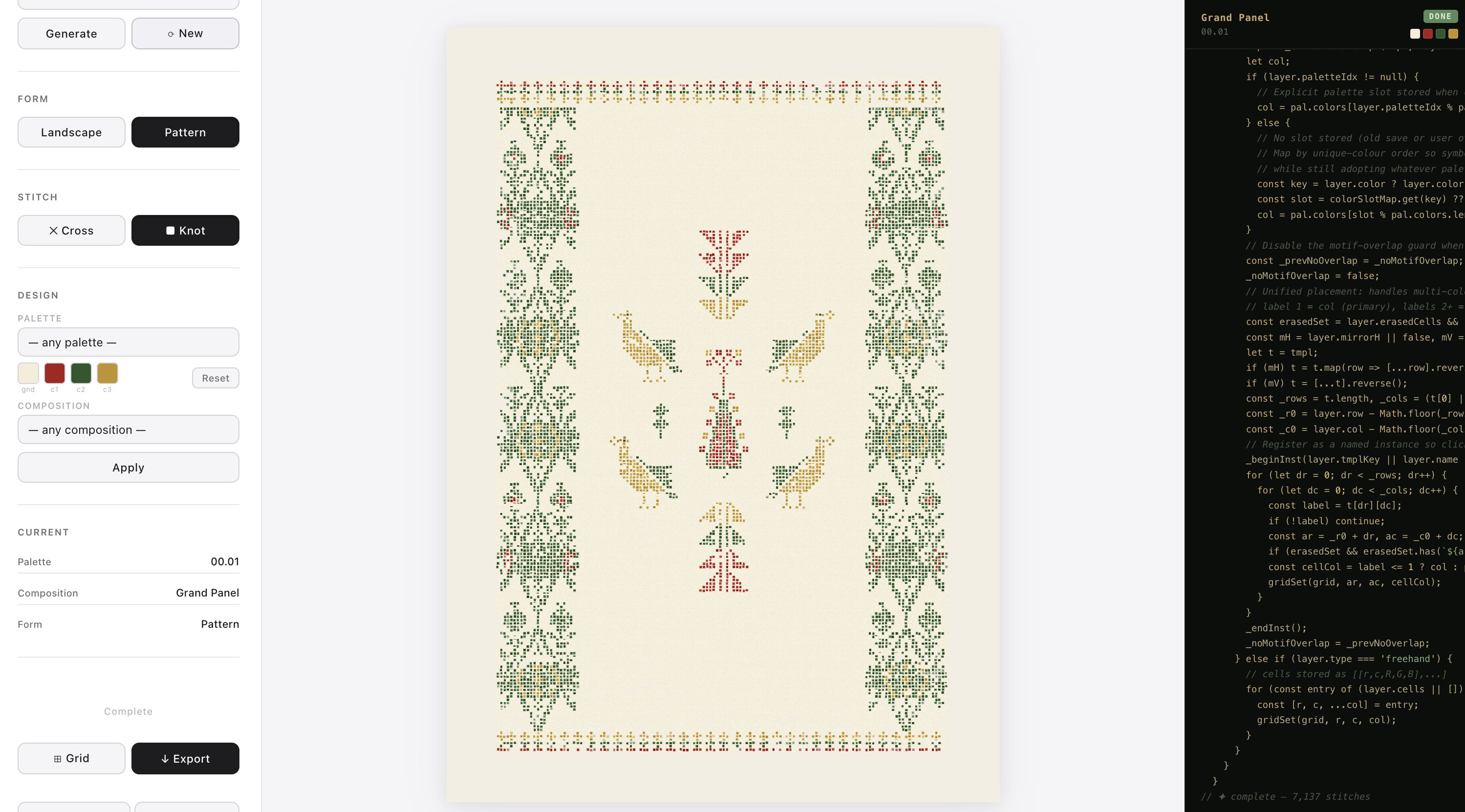 Studio — Tatreez pattern