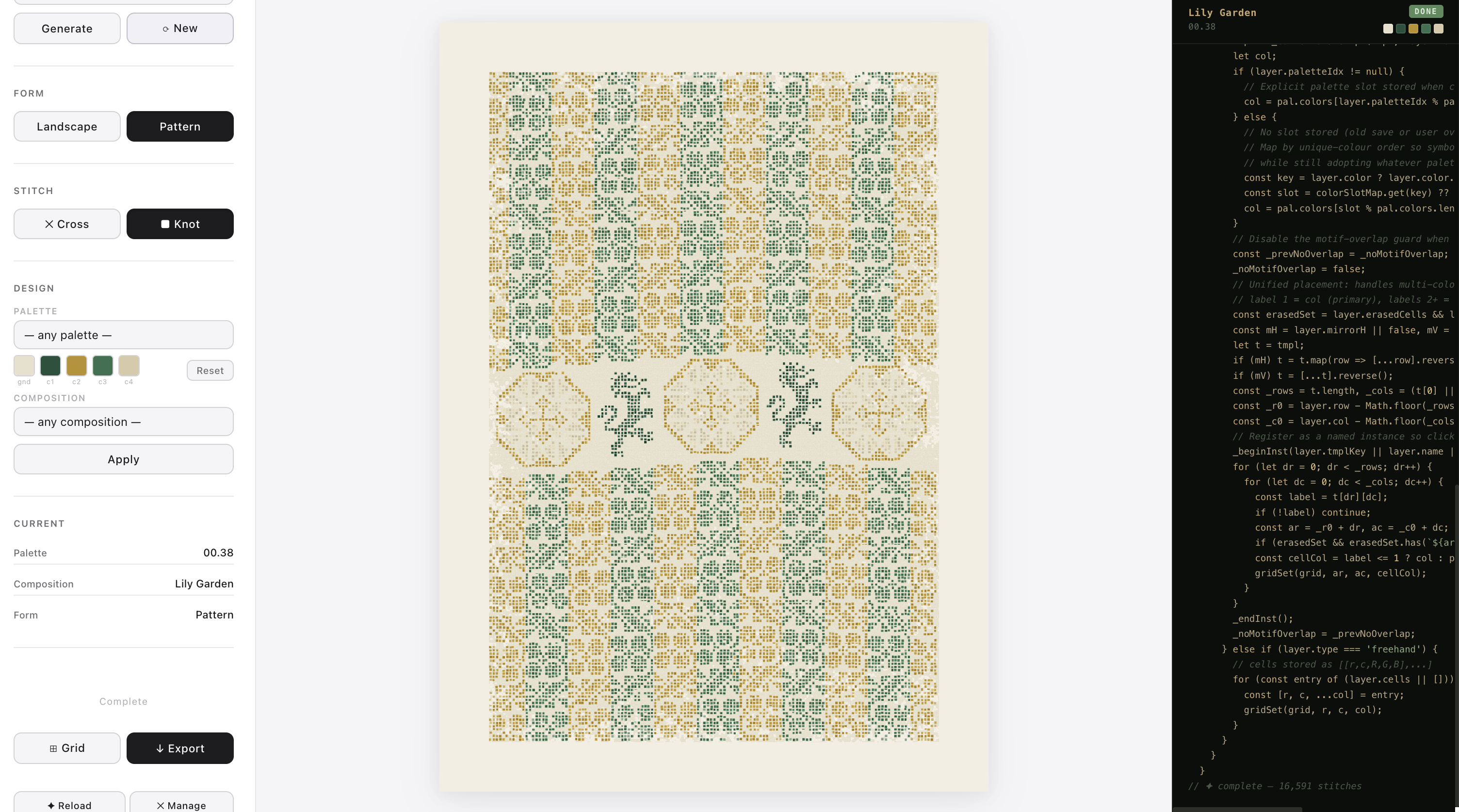 Studio — Tatreez pattern 2